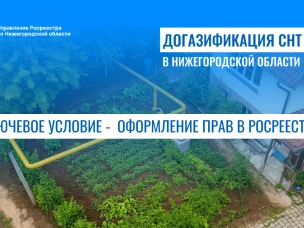 Догазификация СНТ в Нижегородской области:  ключевое условие - оформление прав в Росреестре